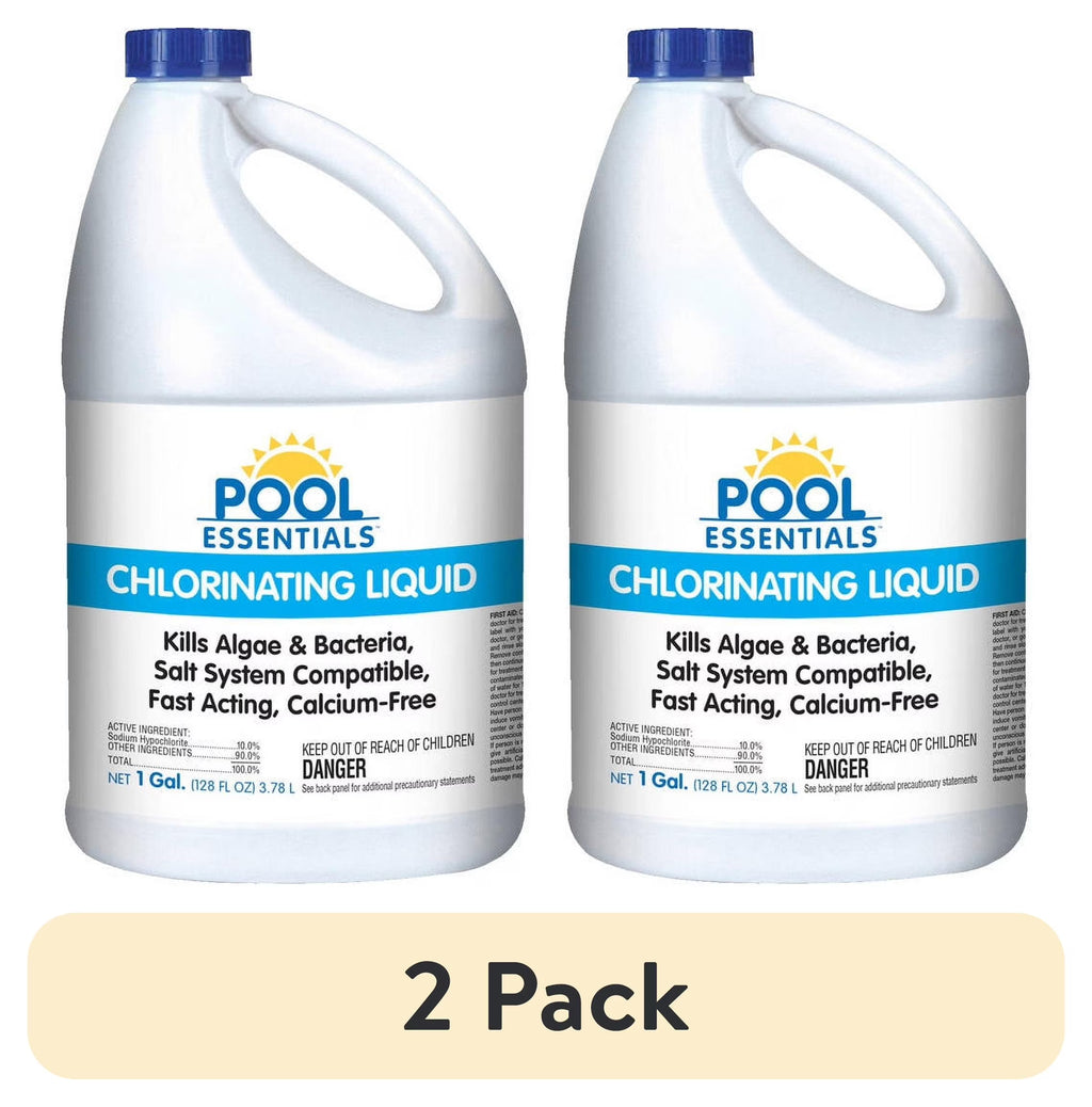 (2 Pack)  Chlorinating Liquid for Swimming Pools, 1 Gallon
