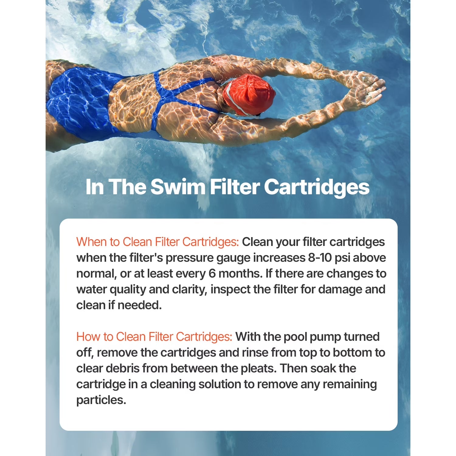 Cartridge for Pool Filter, Quadruple 130 Square Ft, Replacement Cartridge for Spa and Hot Tub, Matches with Pentair CCP520, R173578, PCC130, Safe for Children & Animals, Triangular Pleats