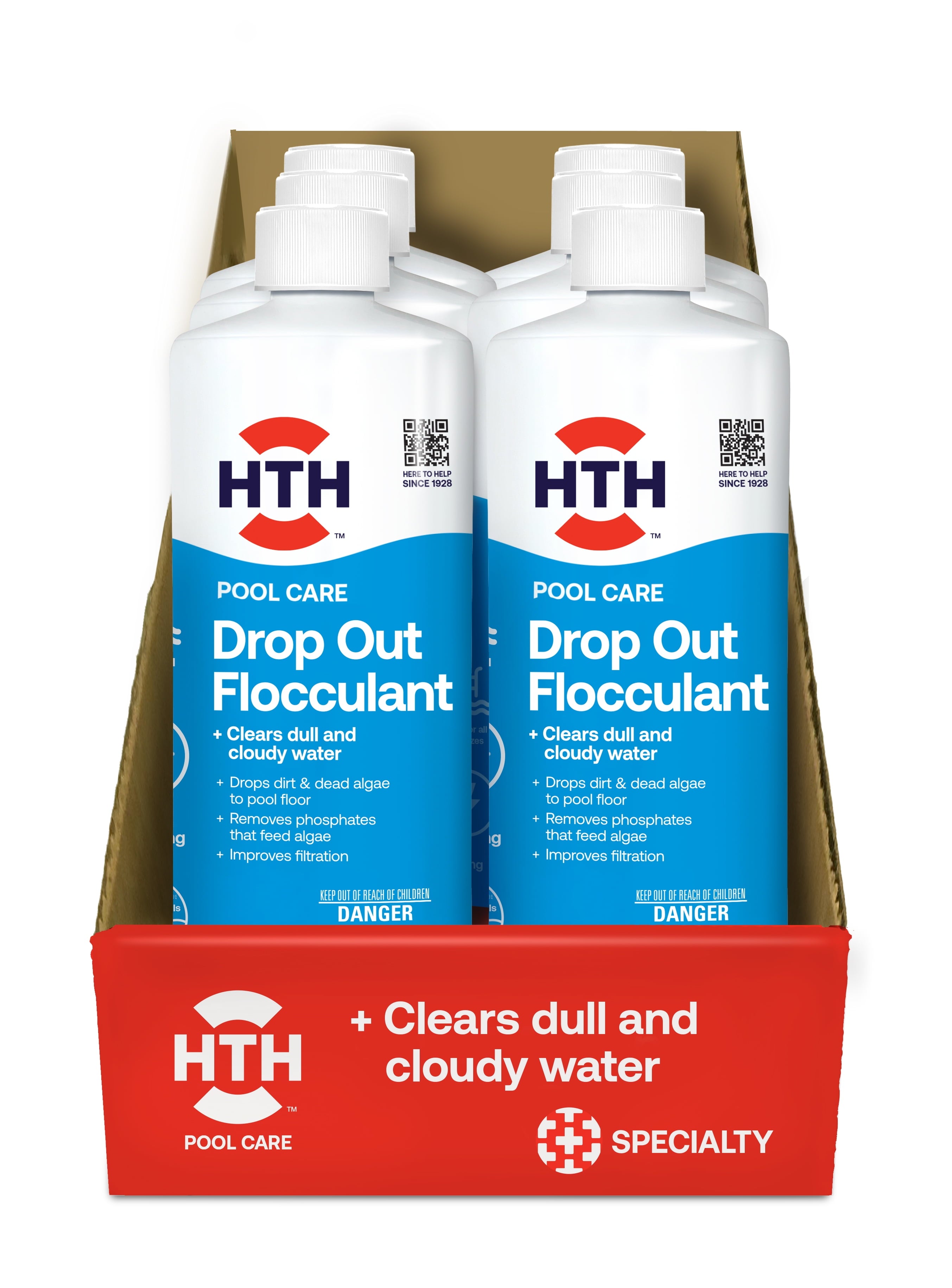 Drop Out Flocculant — 28 Oz Liquid Pool Clarifier — Removes Fine Particles to Clear Cloudy Water