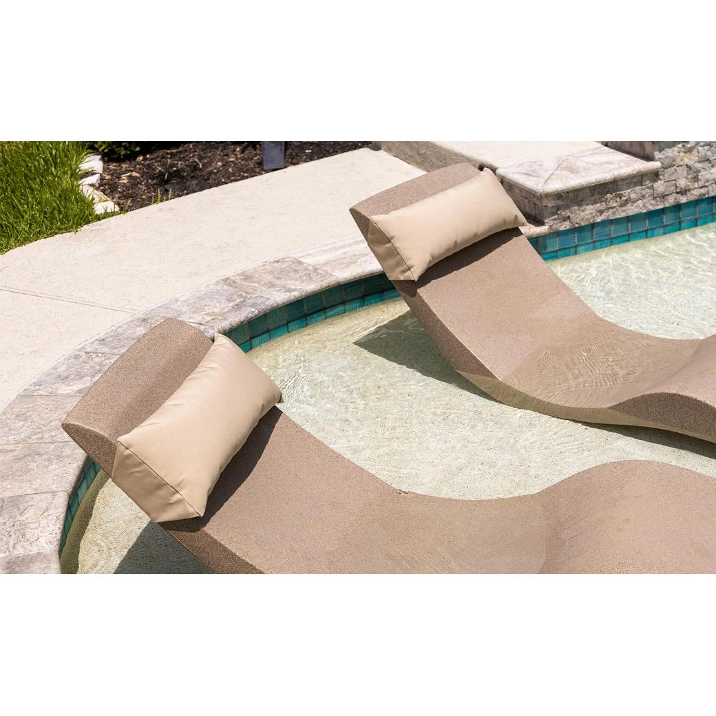 In-Pool Chaise Lounge Chairs for 0-9 In. of Water - All Weather Resistant, No Plugs/Tools Needed - (Set of 2)
