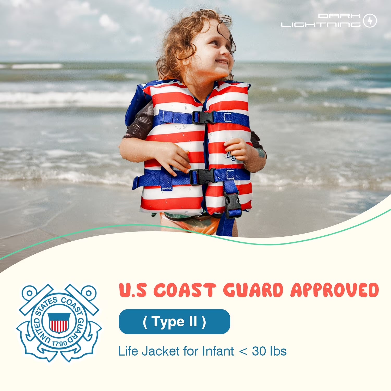 Coast Guard Approved Life Vest Kids/Todder, Baby/Infant Life Jacket 0-30 Lbs, Toddler Floaties 20-30 Pounds