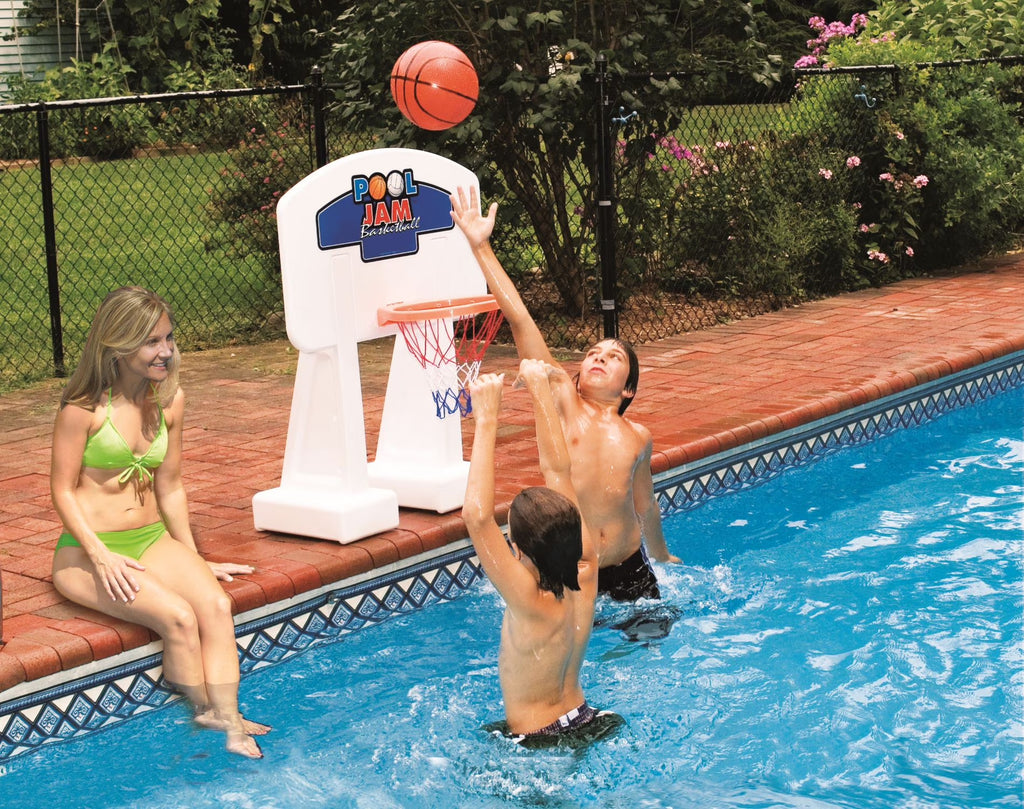 Pool Jam Combo Basketball and Volleyball Inground Swimming Pool Water Games