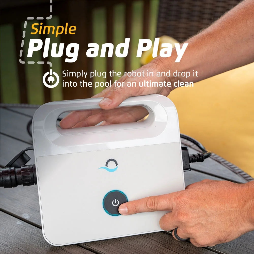 Nautilus CC Robotic Pool Vacuum Cleaner All Pools up to 33 FT - Wall Climbing Scrubber Brush