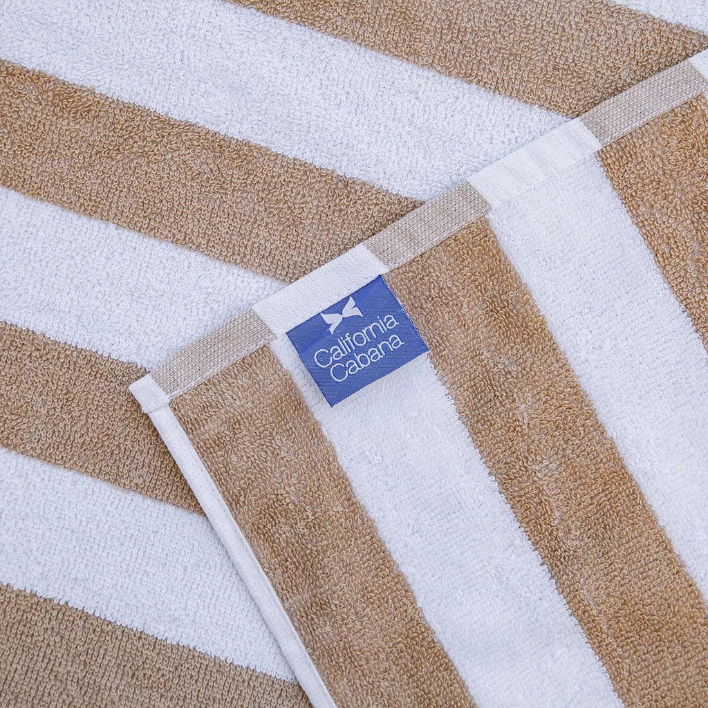 Arkwright California Cabana Chaise Lounge Cover - (Pack of 2) 100% Cotton Terry Towels, Pool Chair Covers for Outdoor Beach Furniture, 30 X 85 In