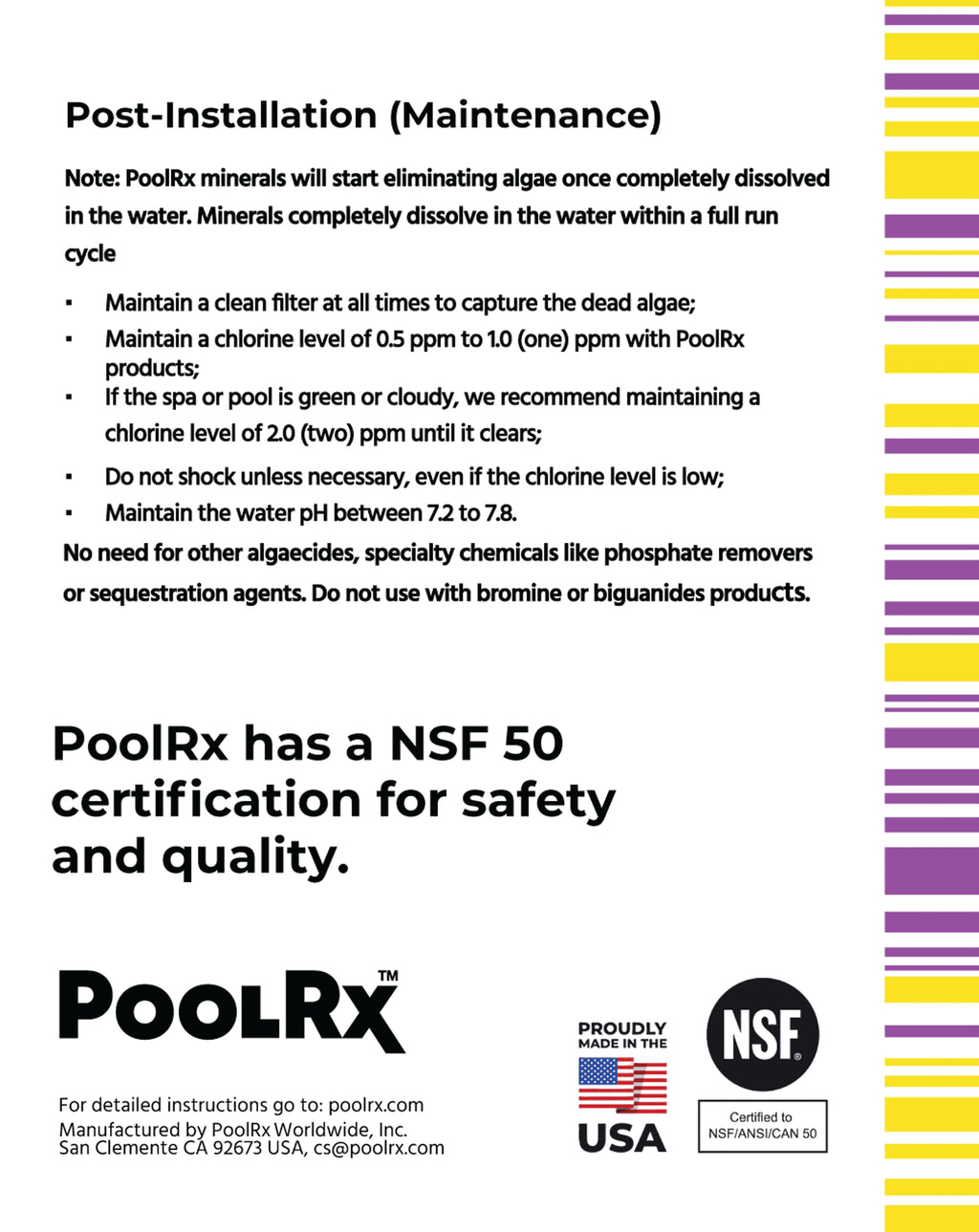 (2 Pack) + Yellow/White 6-Month Swimming Pool & Spa Mineral Algaecide, 1 Tablet Treats 100-400 Gallons