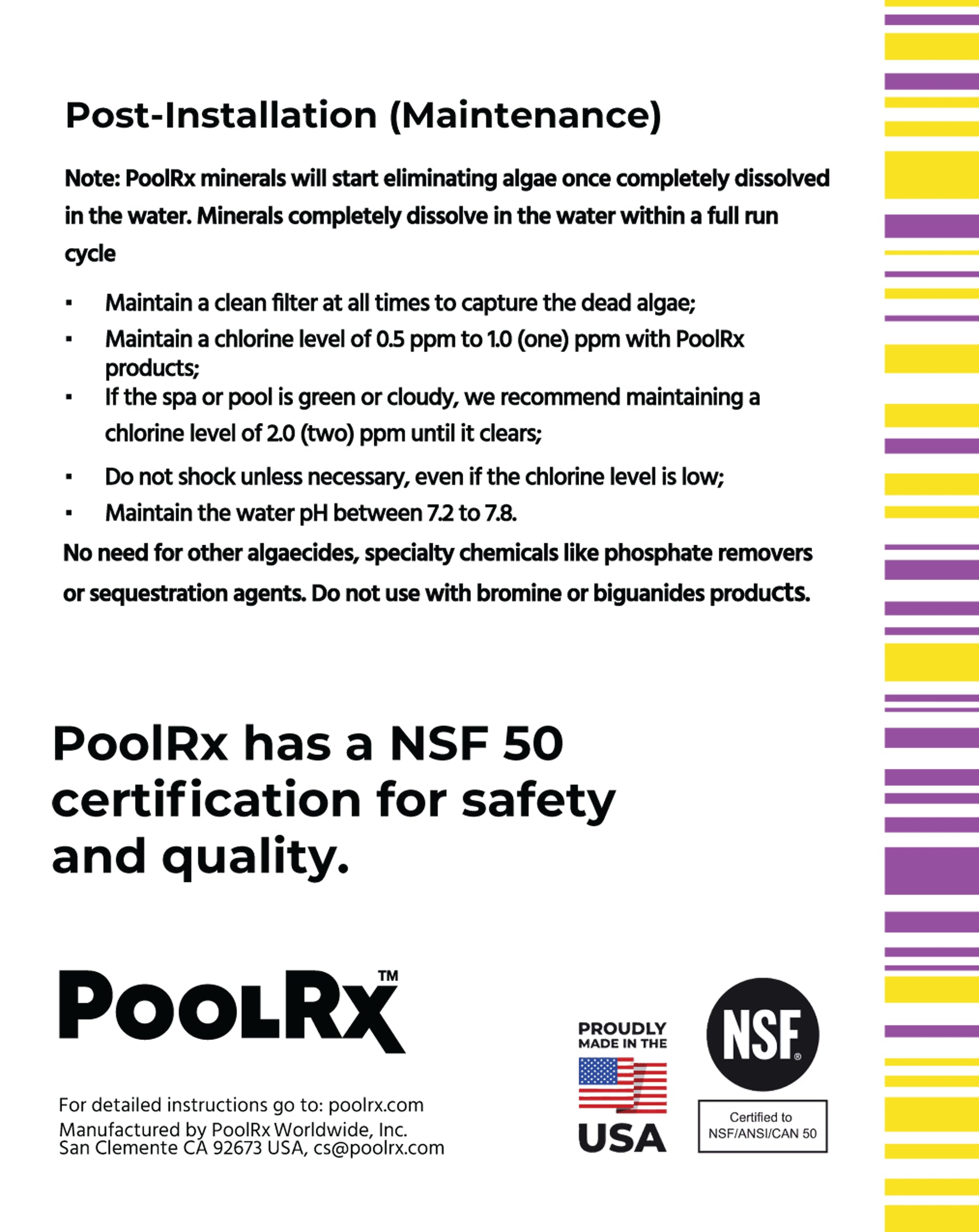 (2 Pack) + Yellow/White 6-Month Swimming Pool & Spa Mineral Algaecide, 1 Tablet Treats 100-400 Gallons