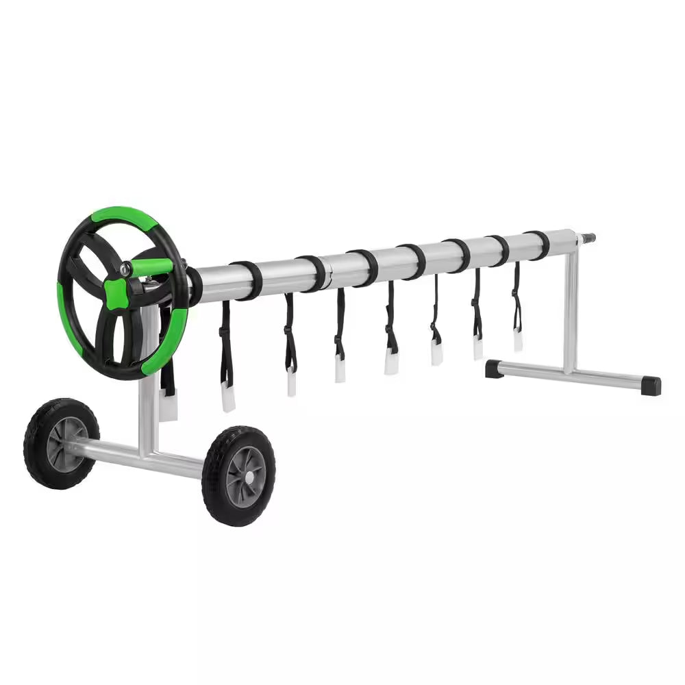 18 Ft. Aluminum Stainless Steel Solar Cover Reel for Inground Swimming Pool