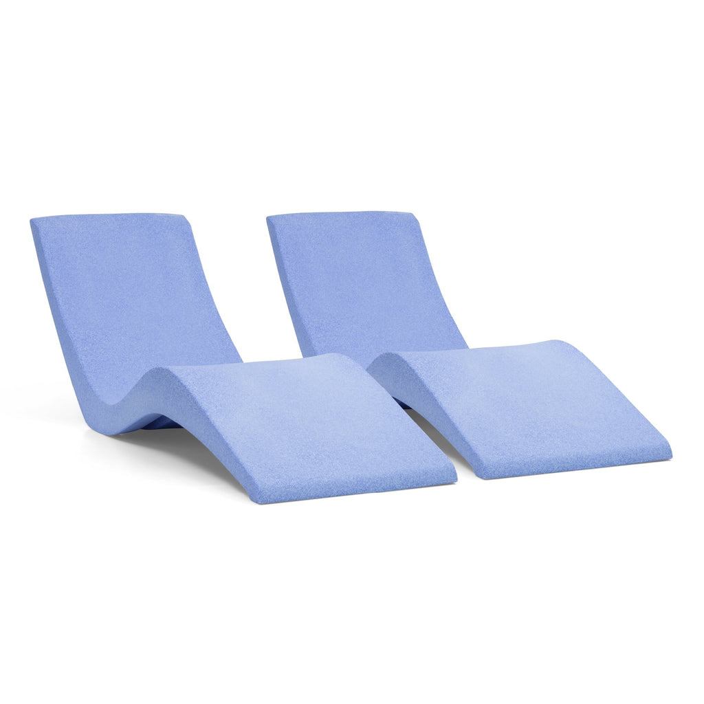 In-Pool Chaise Lounge Chairs for 0-9 In. of Water - All Weather Resistant, No Plugs/Tools Needed - (Set of 2)