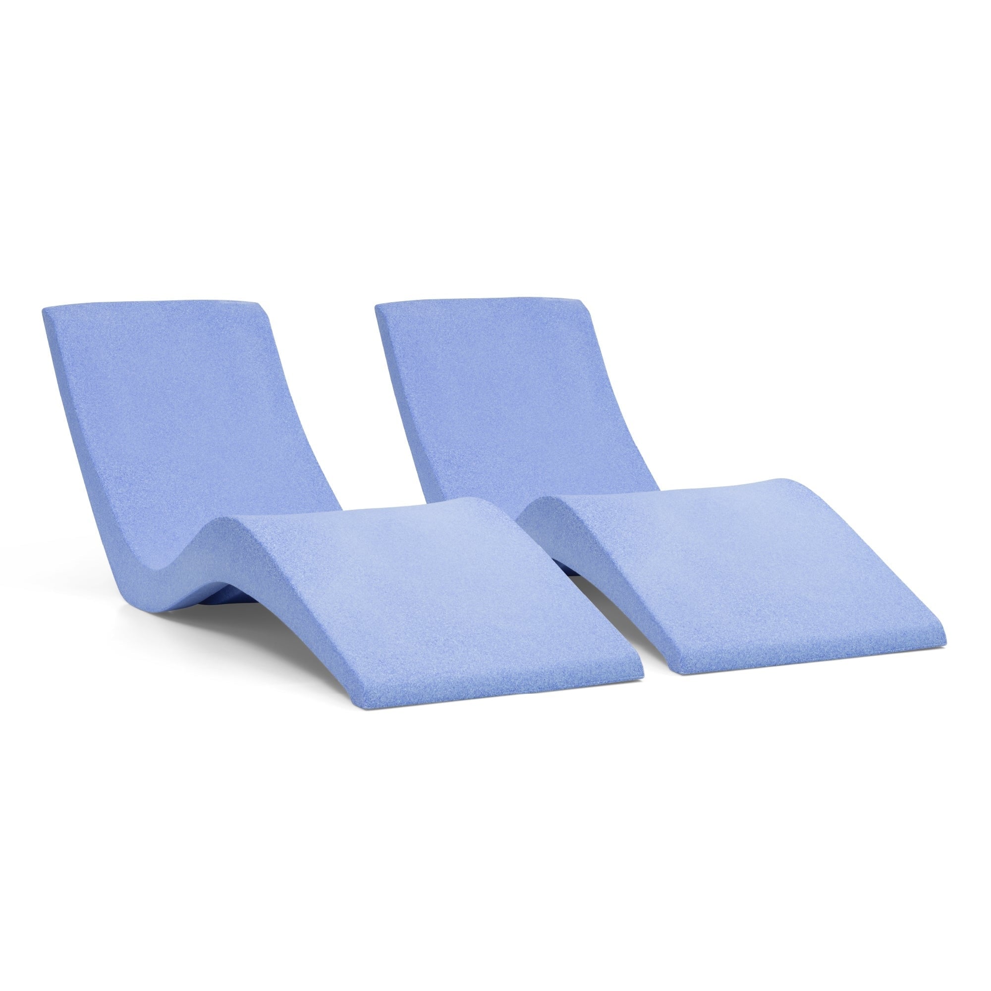 In-Pool Chaise Lounge Chairs for 0-9 In. of Water - All Weather Resistant, No Plugs/Tools Needed - (Set of 2)