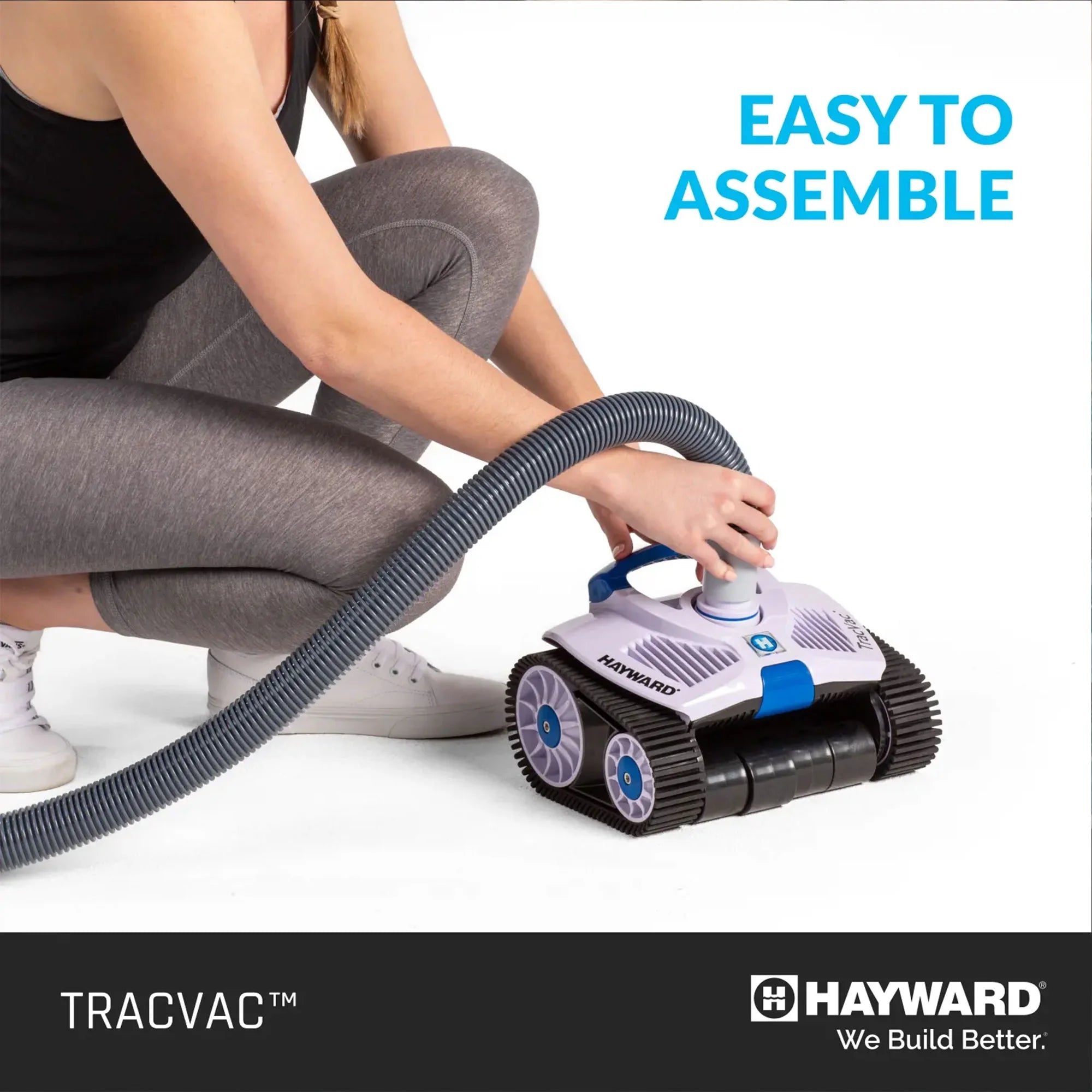 Tracvac Lightweight in Ground Pool Suction Vacuum Cleaner, White