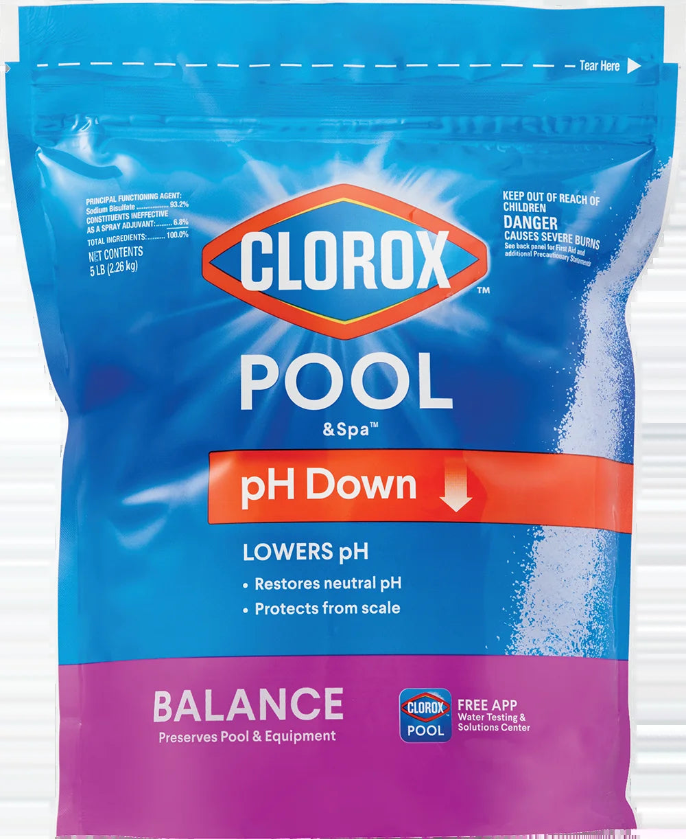 Ph Down, Reduces Ph in Swimming Pools, 5 Lb Bag, Granules