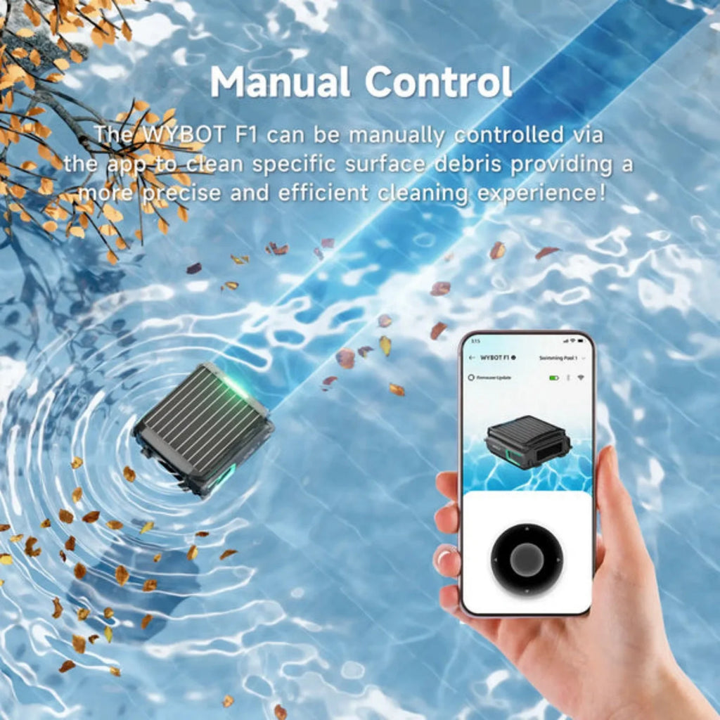 F1 Solar-Powered Robotic Pool Skimmer, Automatic Surface Cleaner