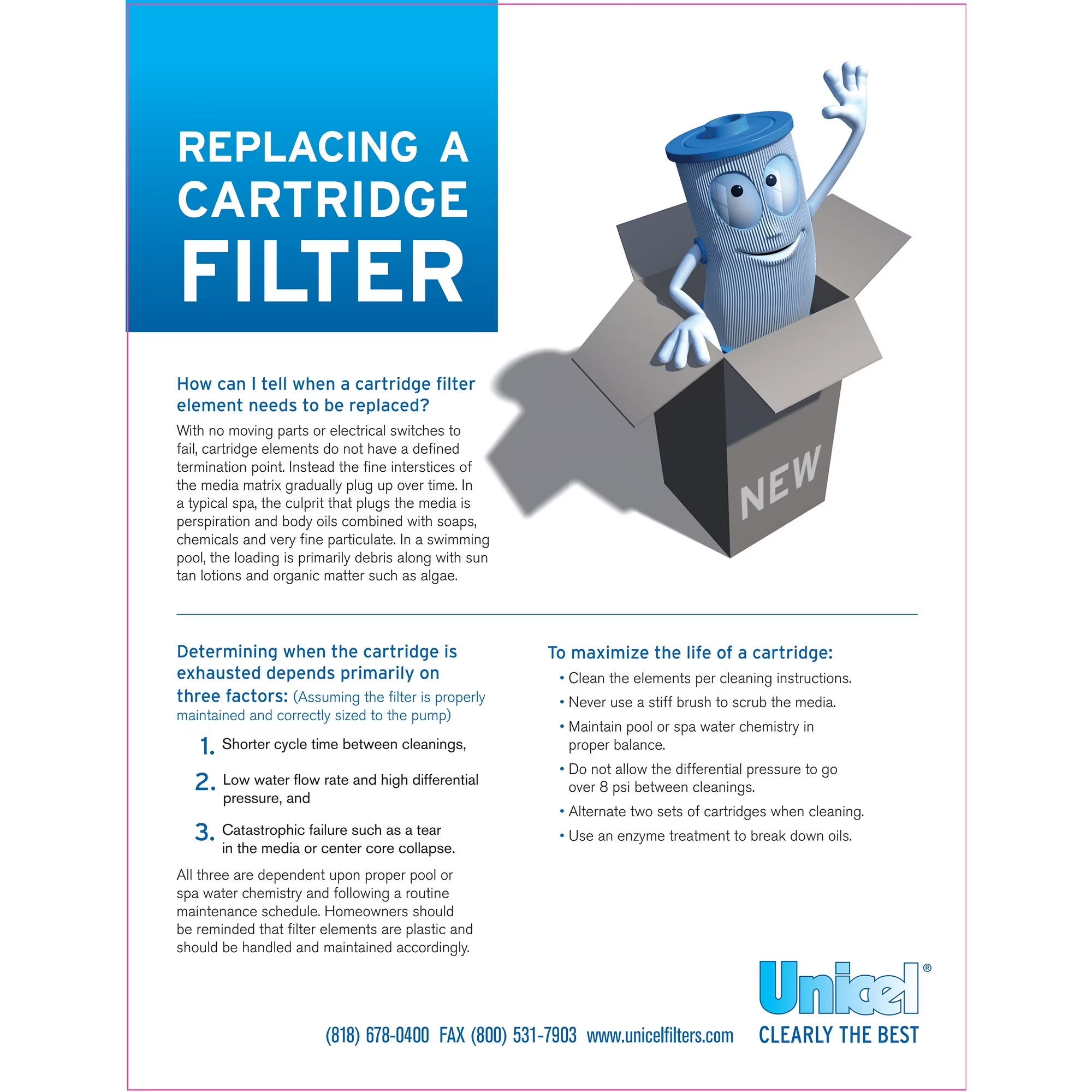 C-8610 Replacement 100 Sqft Pool Hot Tub Filter Cartridge,153 Pleats