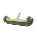 17.5" Heavy Duty Aluminum Pool Brush Head with 7 Rows Nylon Bristles for Pool Wall Steps Corner Cleaning
