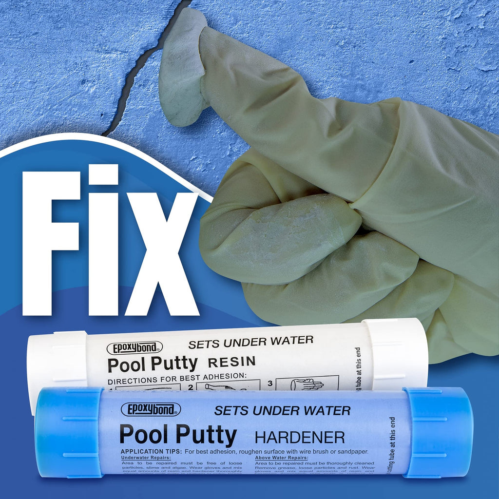 Pool Putty 14 Oz Underwater Leak Repair Bonding Adhesive Fix Cracks Tiles