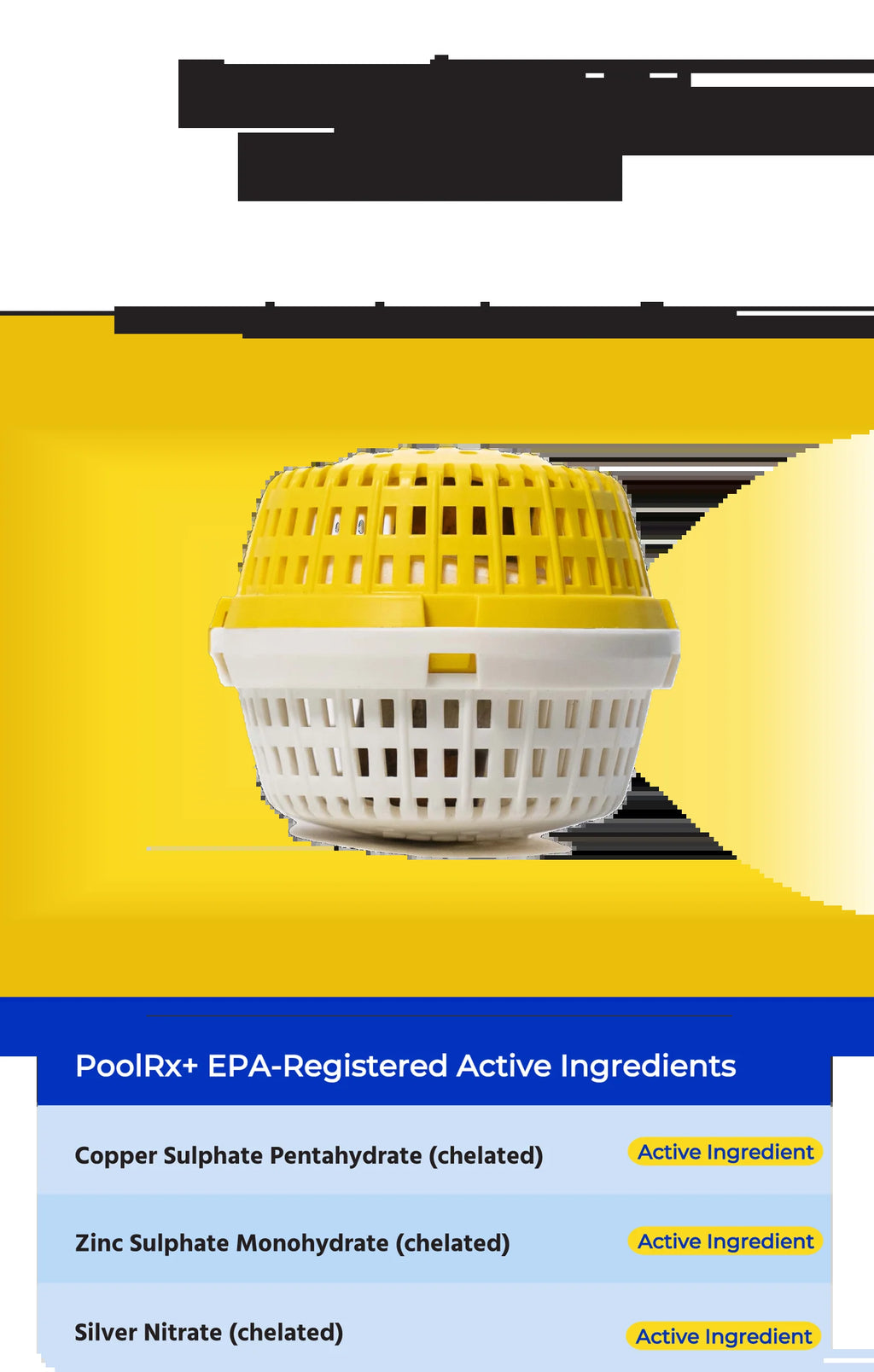 (2 Pack) + Yellow/White 6-Month Swimming Pool & Spa Mineral Algaecide, 1 Tablet Treats 100-400 Gallons