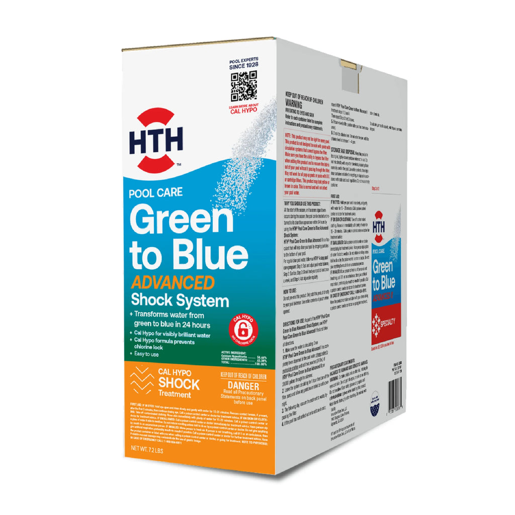 Green to Blue Pool Shock Kit — Granules (Form), 4 Lb — Pool Shock Treatment for Algae Removal and Water Clarification