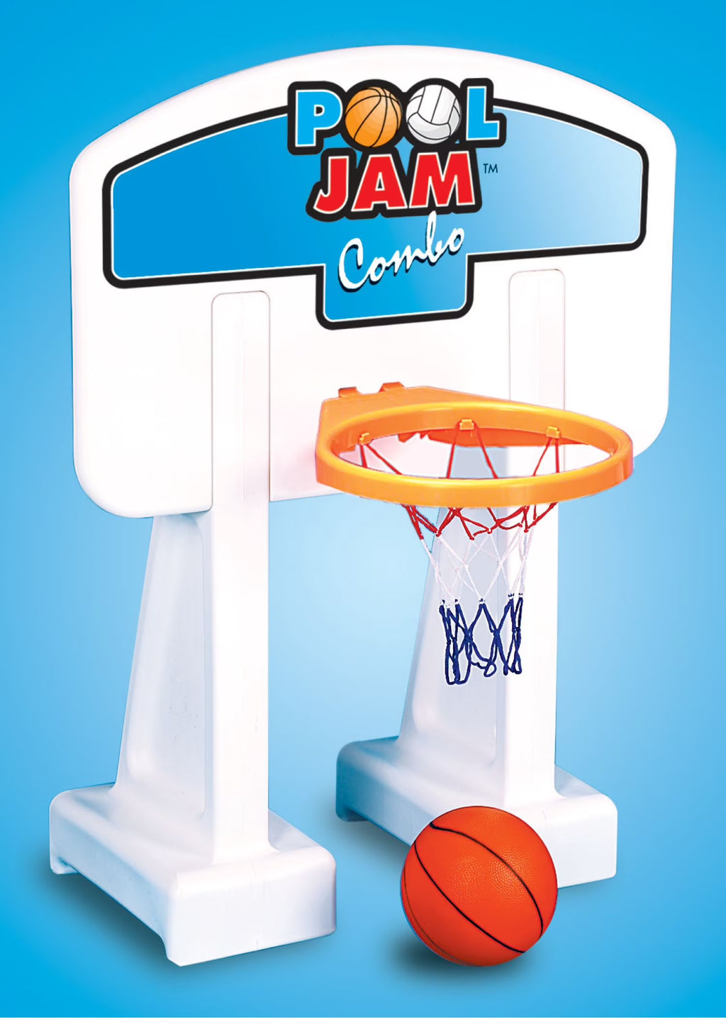Pool Jam Combo Basketball and Volleyball Inground Swimming Pool Water Games