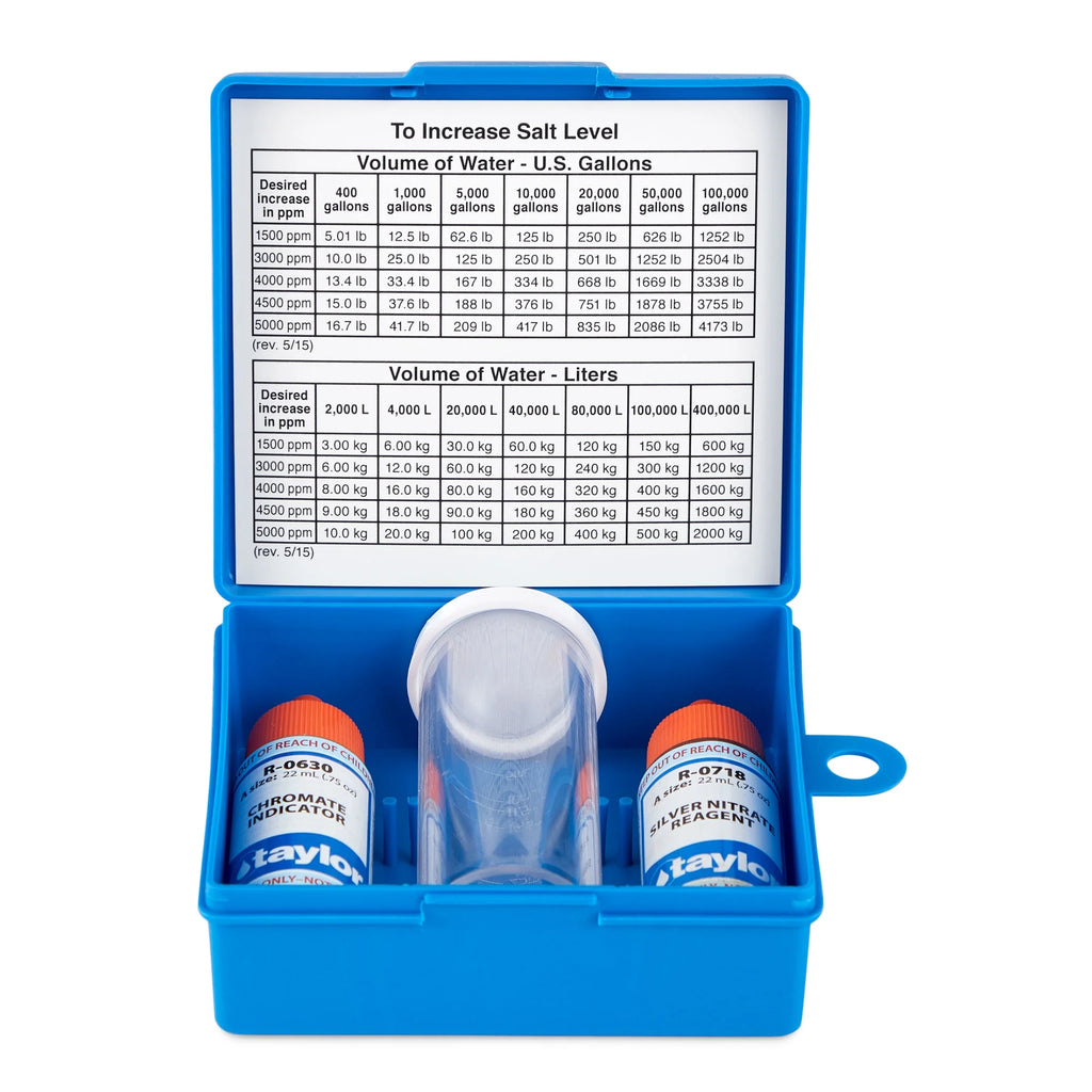K-1766 Liquid Swimming Pool Spa Sodium Chloride Salt Water Drop Test Kit