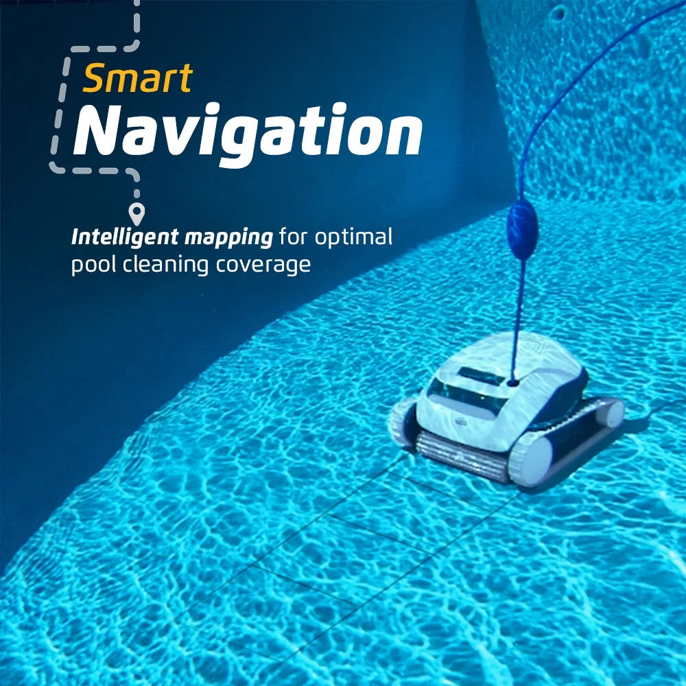 (2026 Model) E10 Automatic Robotic Pool Vacuum Cleaner, Active Scrubber Brush, Ideal for Above-Ground Pools up to 30Ft in Length