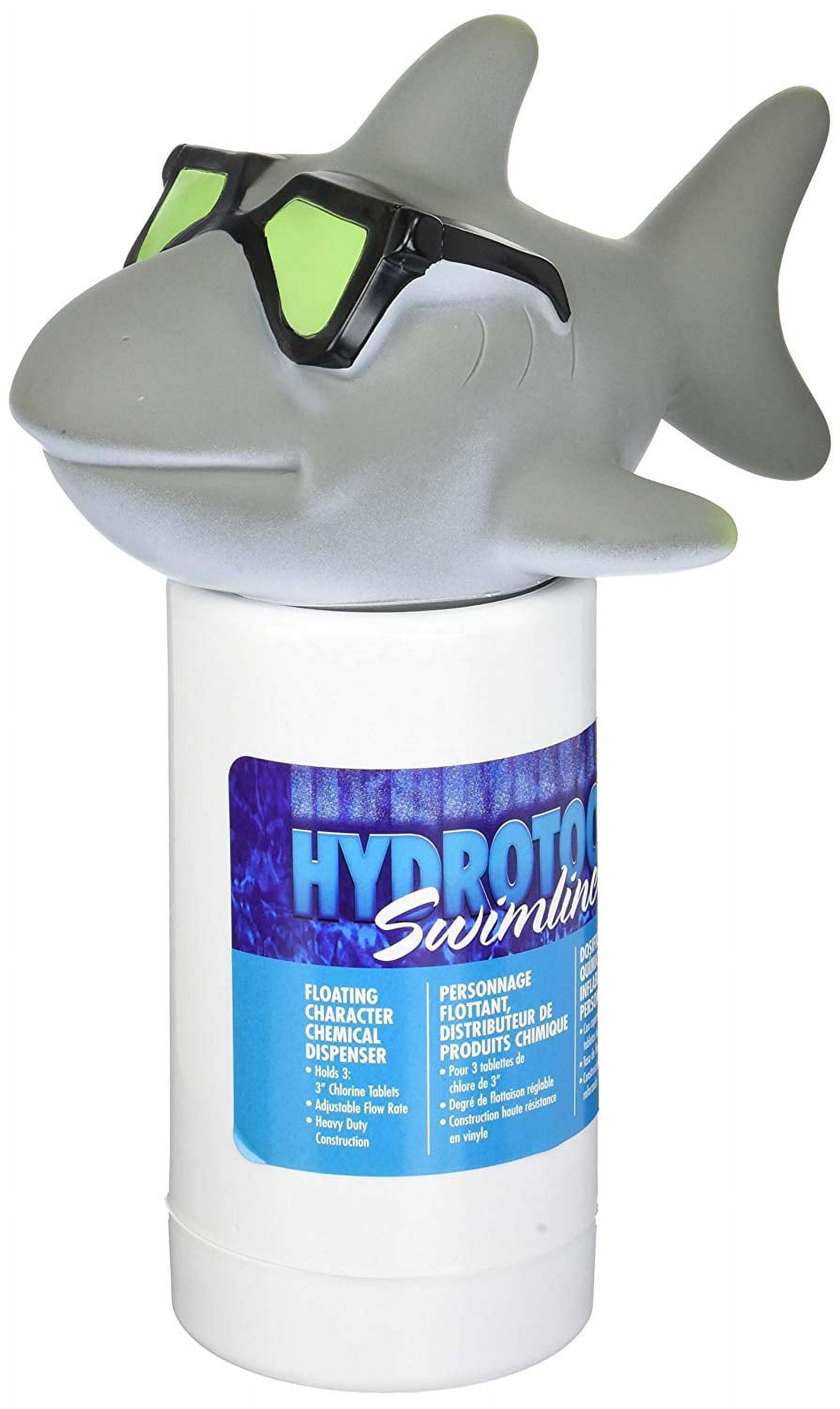 HYDROTOOLS by  87271 Shark Large Capacity Pool & Spa Chemical Dispenser | Compatible with Bromine & Chlorine Supports 1-3’’ Tablets | Adjustable for Customizable Flow Rate | Cost Effective
