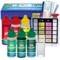 Premium 5-Way Swimming Pool & Spa Test Kit - Tests Water for Ph, Chlorine, Bromine, Alkalinity and Acid Demand - Maintain Properly Balanced Chemical Levels, Algae Sanitizer Indicator