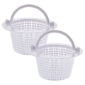 Swimming Pool Skimmer Replacement Basket with Handle, 2 Pack - above Ground Pool Thru-Wall Skimmer Baskets - Standard Small Size with Handle - Skim Remove Debris