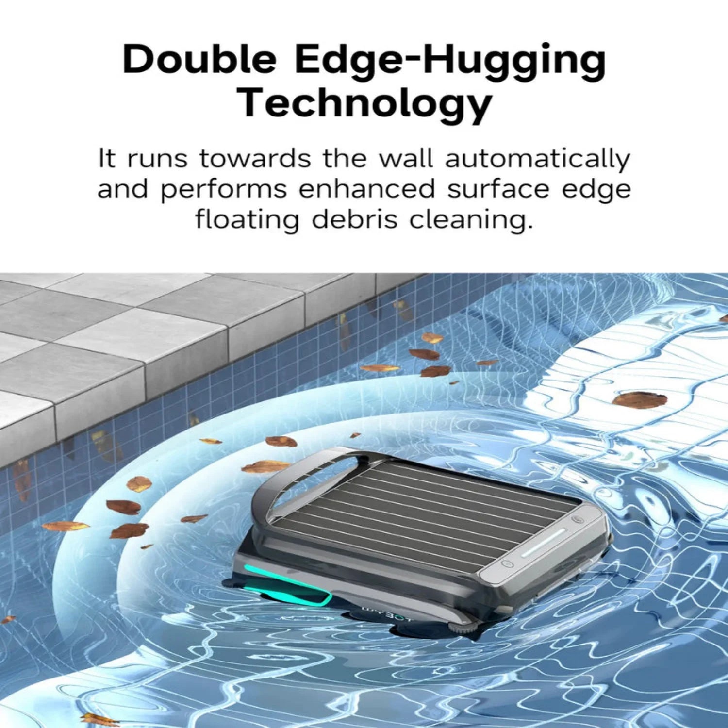 F1 Solar-Powered Robotic Pool Skimmer, Automatic Surface Cleaner