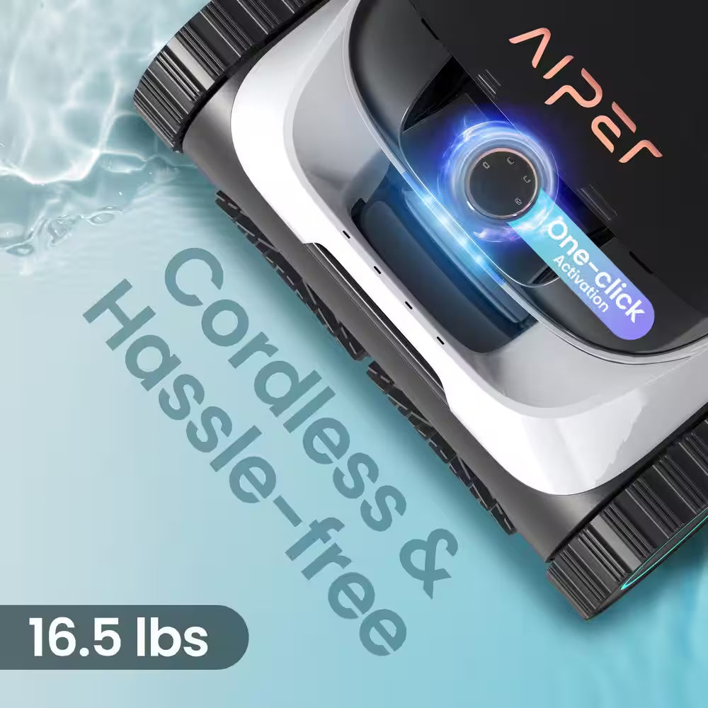 Scuba N1 Cordless Robotic Pool Vacuum-Automatic Pool Vacuum for In-Ground Pools up to 1600 Sq. Ft. White