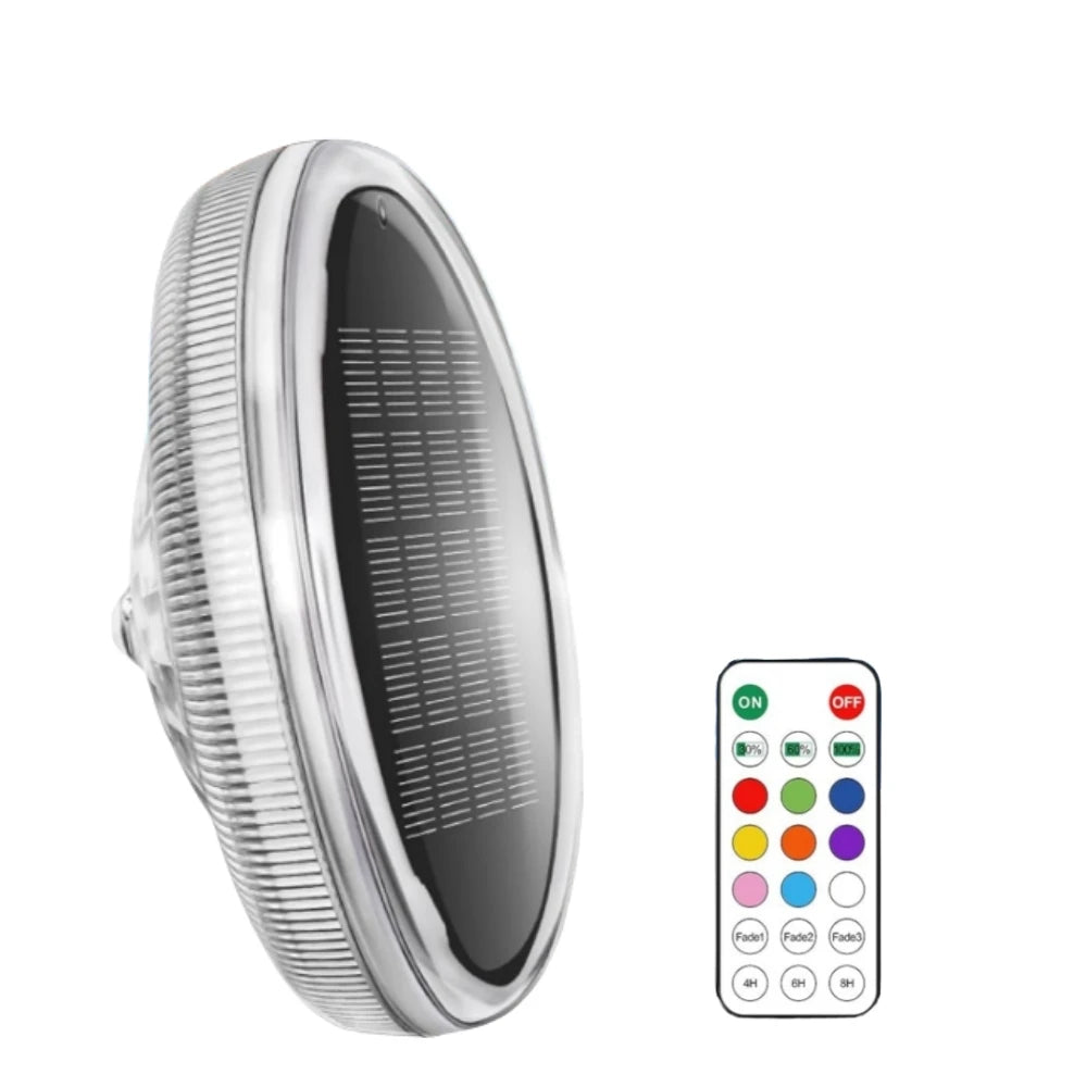 Solar Rechargeable Floating Pool Lights RGB Color Changing Swimming Pool Light with Remote Control Pool Party Decorations
