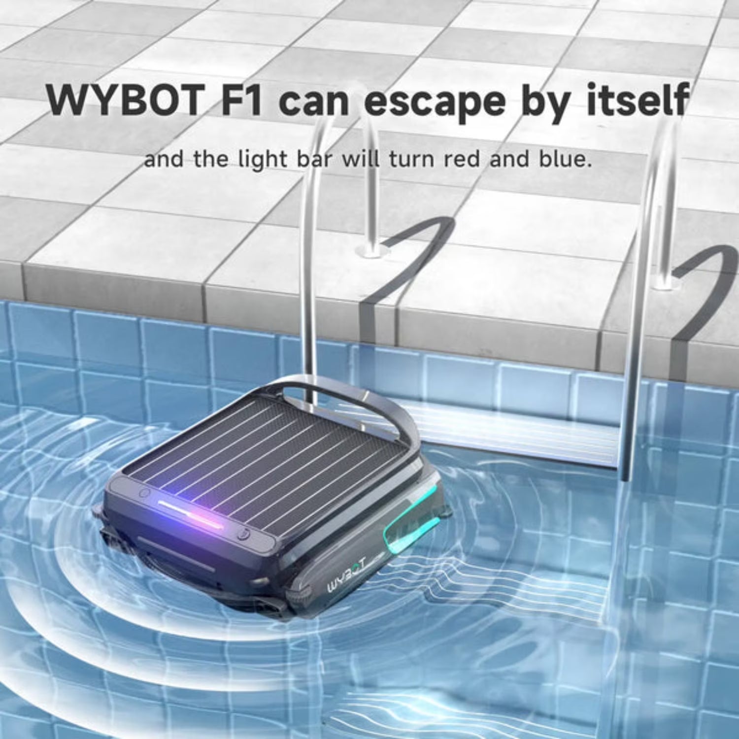 F1 Solar-Powered Robotic Pool Skimmer, Automatic Surface Cleaner