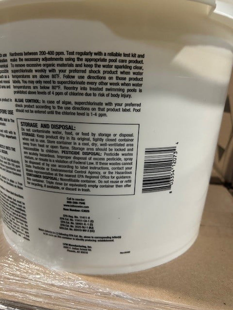 3 Inch Stabilized Chlorine Tablets for Sanitizing Swimming Pools - Individually Wrapped, Slow Dissolving - 90% Available Chlorine - Tri-Chlor - 25 Pounds C3025