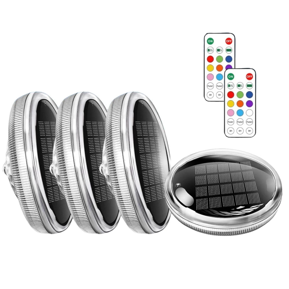 Solar Rechargeable Floating Pool Lights RGB Color Changing Swimming Pool Light with Remote Control Pool Party Decorations