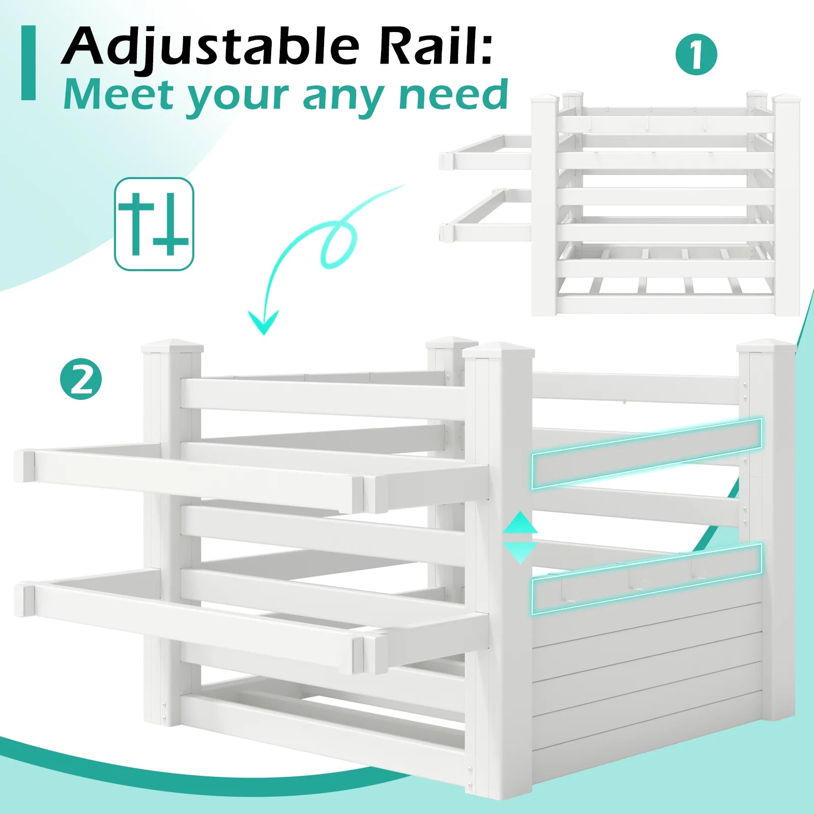 Pool Float Storage Organizer, Waterproof Outdoor Pool Room Storage for Pool Toys & Floats Storage& Pool Deck,White