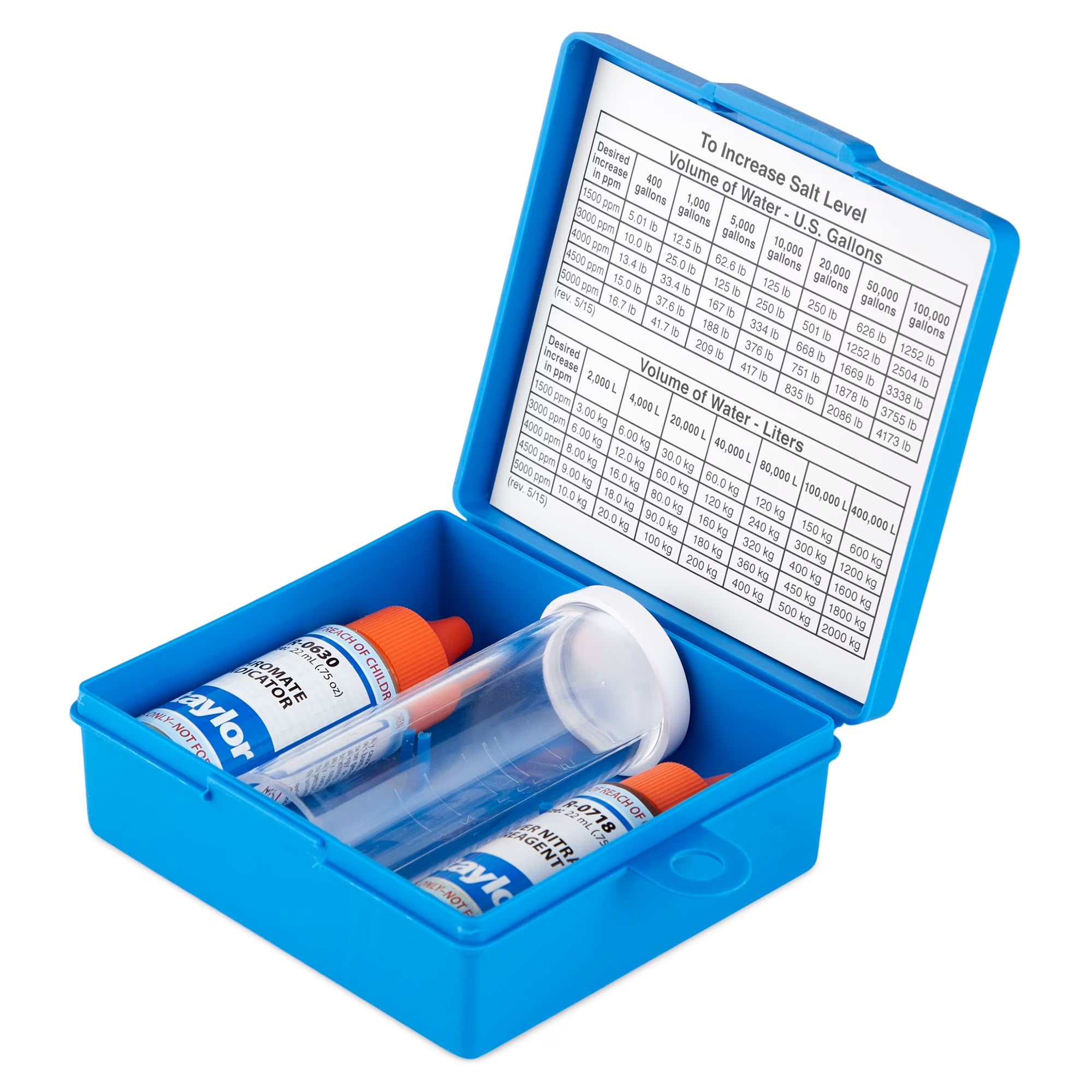 K-1766 Liquid Swimming Pool Spa Sodium Chloride Salt Water Drop Test Kit