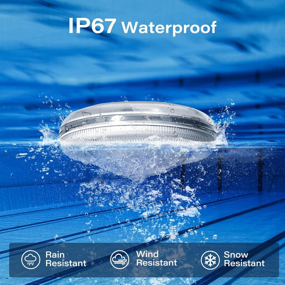Solar Rechargeable Floating Pool Lights RGB Color Changing Swimming Pool Light with Remote Control Pool Party Decorations