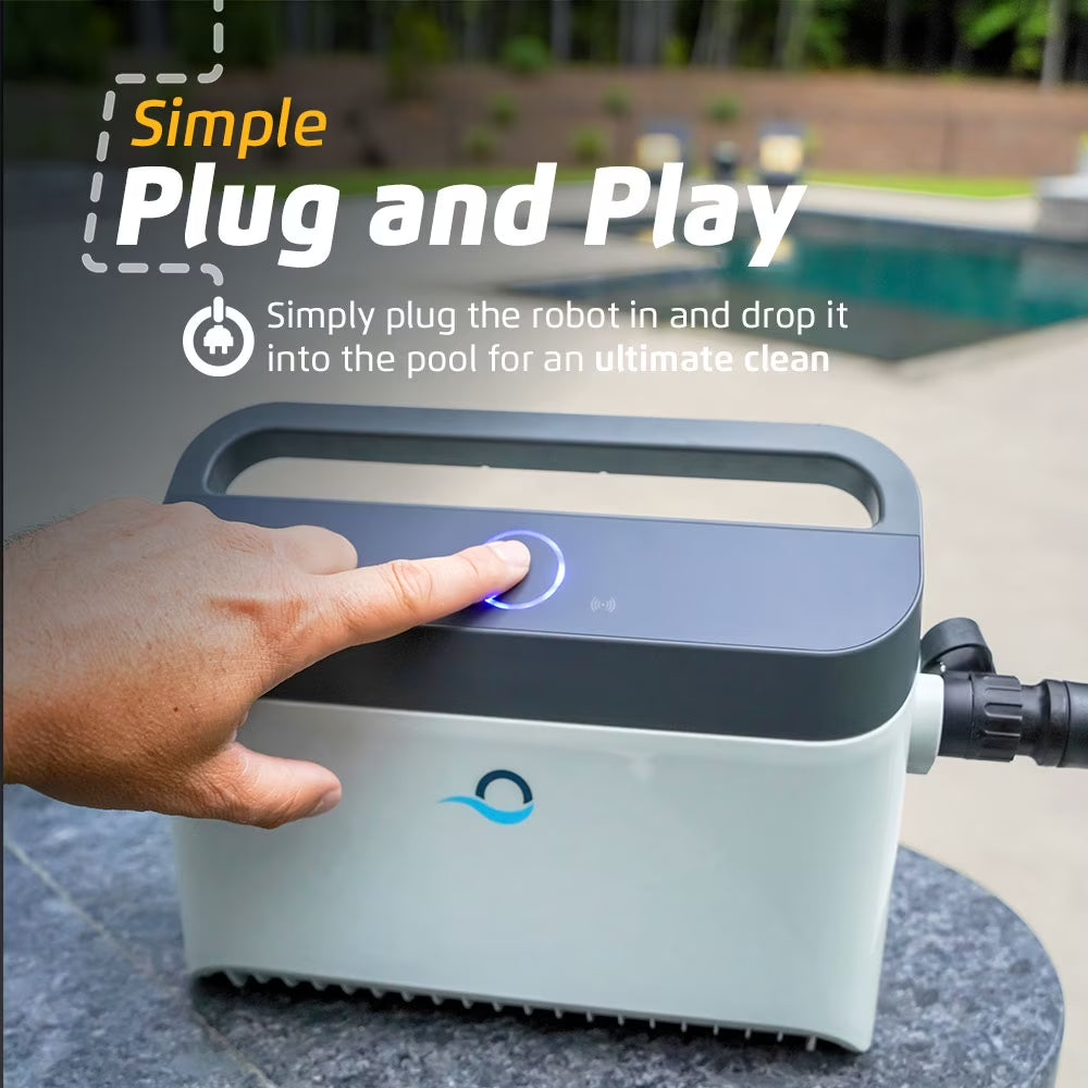 (2026 Model) Explorer E25 Wi-Fi Automatic Robotic Pool Vacuum Cleaner, Wall Climbing Scrubber Brush, Ideal for Inground Pools up to 50 FT