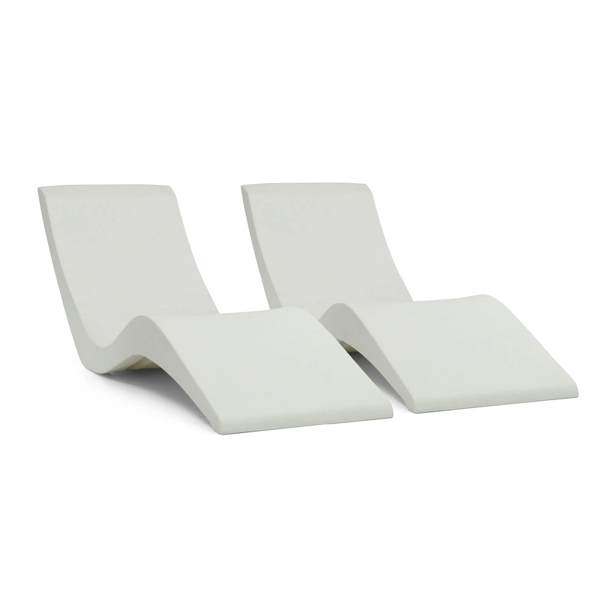 In-Pool Chaise Lounge Chairs for 0-9 In. of Water - All Weather Resistant, No Plugs/Tools Needed - (Set of 2)