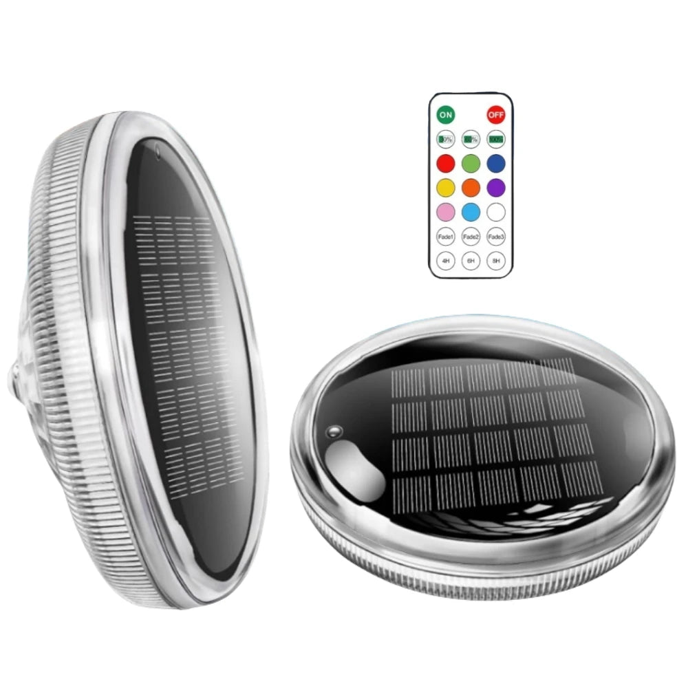 Solar Rechargeable Floating Pool Lights RGB Color Changing Swimming Pool Light with Remote Control Pool Party Decorations
