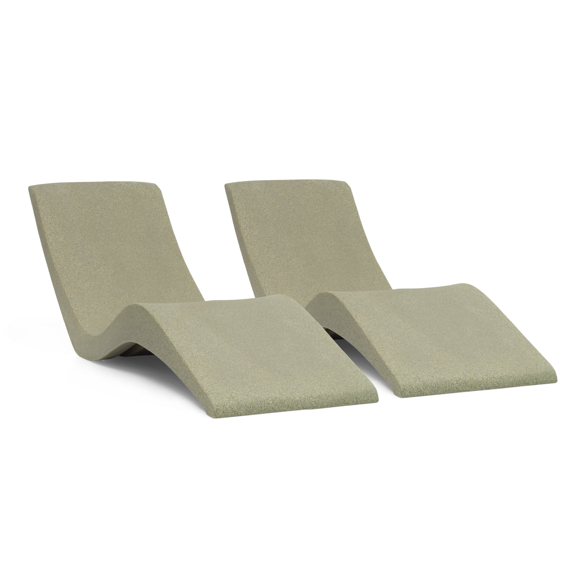 In-Pool Chaise Lounge Chairs for 0-9 In. of Water - All Weather Resistant, No Plugs/Tools Needed - (Set of 2)
