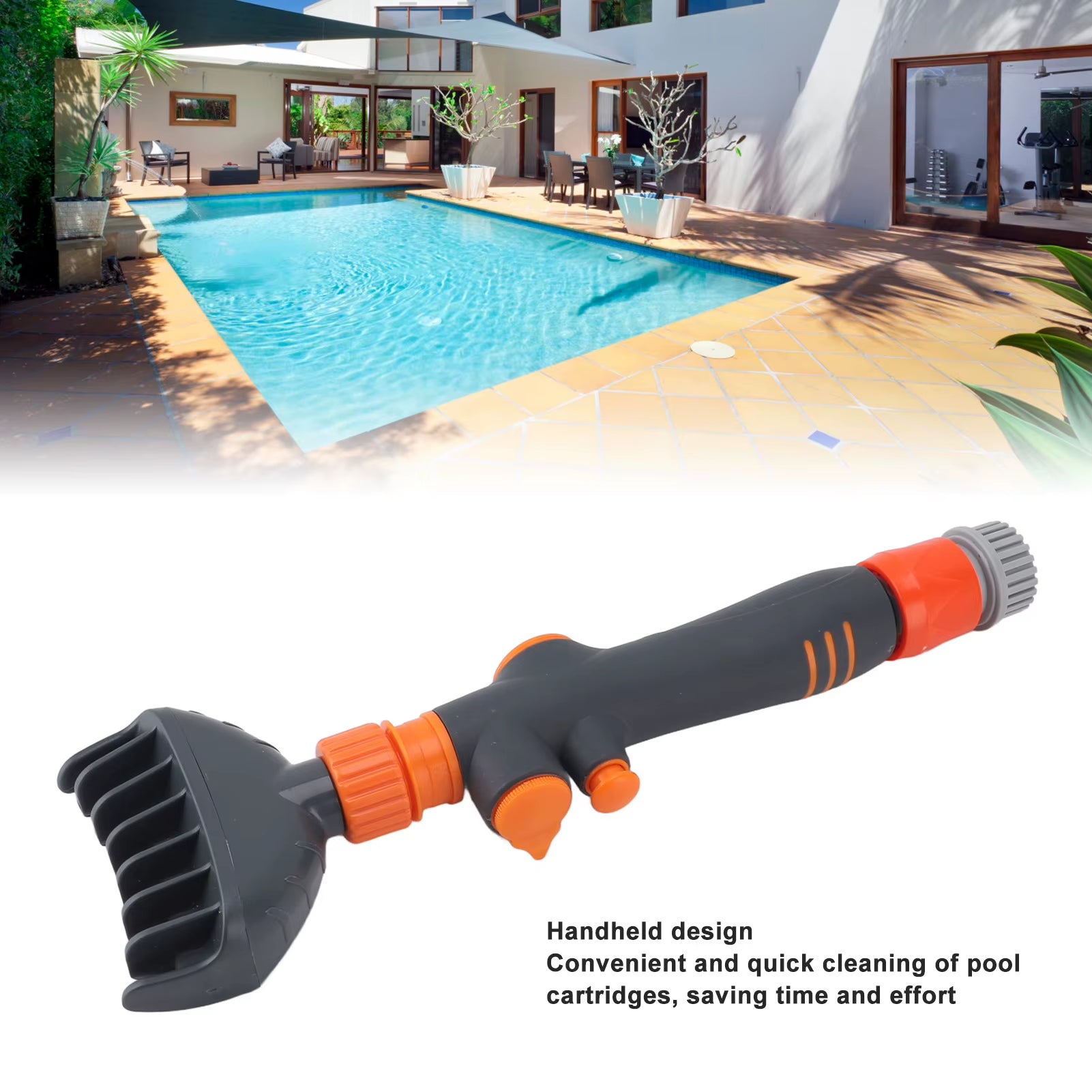 Pool Cartridge Filter Cleaner Filter Cleaning Hose Attachment Tool Efficient Easy Reusable for Spa