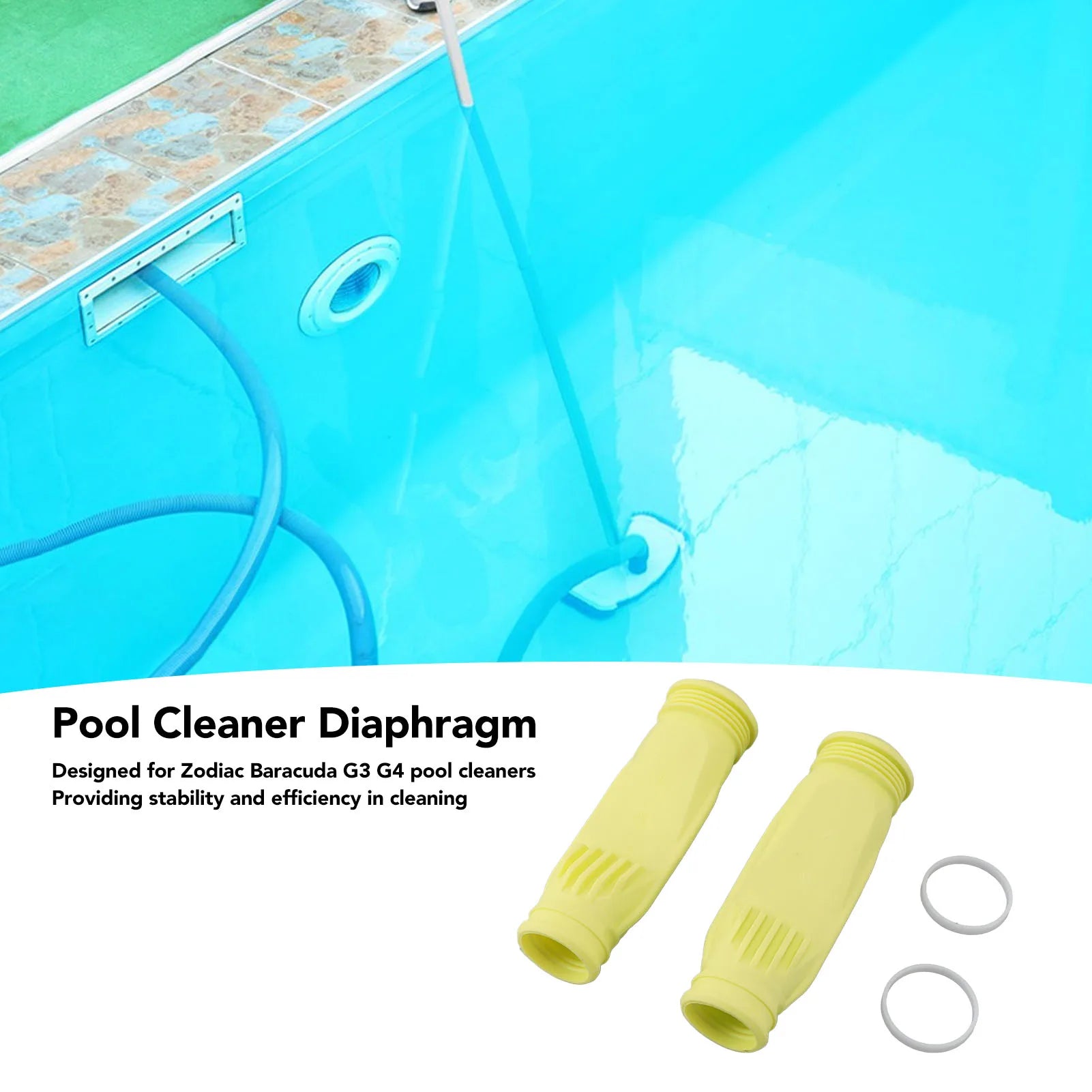 2 Sets Pool Cleaner Diaphragm W69698 with Rings Rubber for Zodiac Baracuda G3 G4 Replacement Parts Pool Cleaner Diaphragm Kit