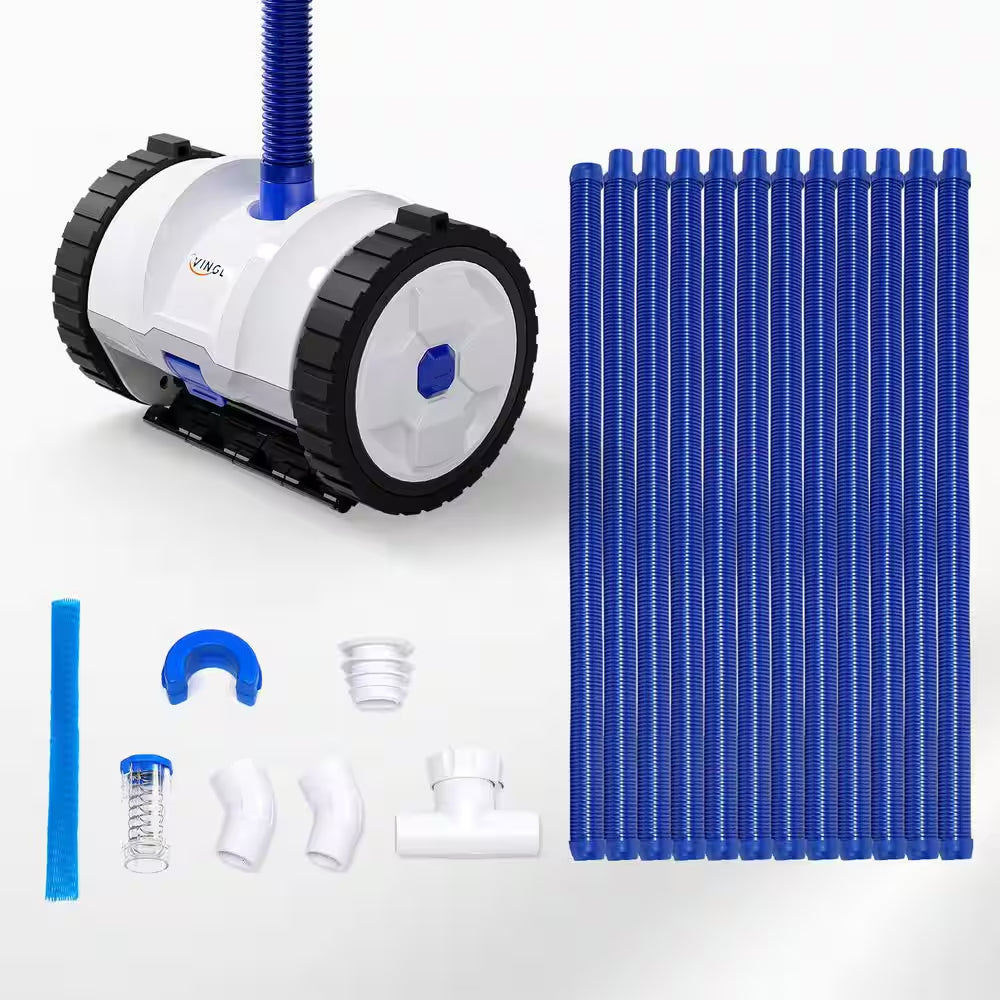 Automatic Suction Pool Vacuum for Plat Pool Climbs Walls with 39. 6Ft Hose