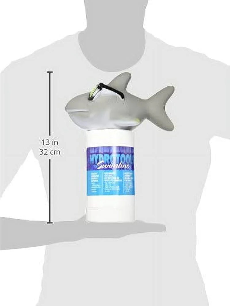 HYDROTOOLS by  87271 Shark Large Capacity Pool & Spa Chemical Dispenser | Compatible with Bromine & Chlorine Supports 1-3’’ Tablets | Adjustable for Customizable Flow Rate | Cost Effective