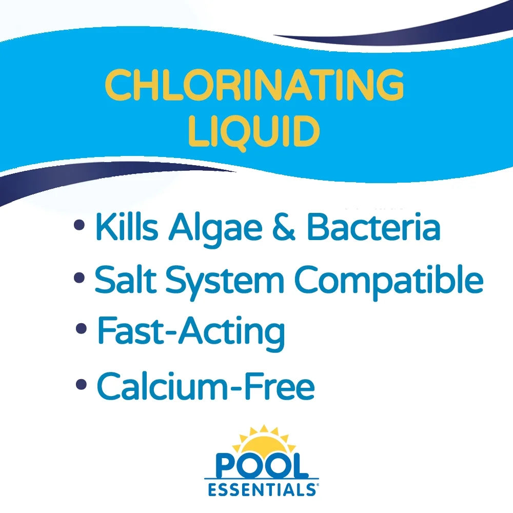 (2 Pack)  Chlorinating Liquid for Swimming Pools, 1 Gallon