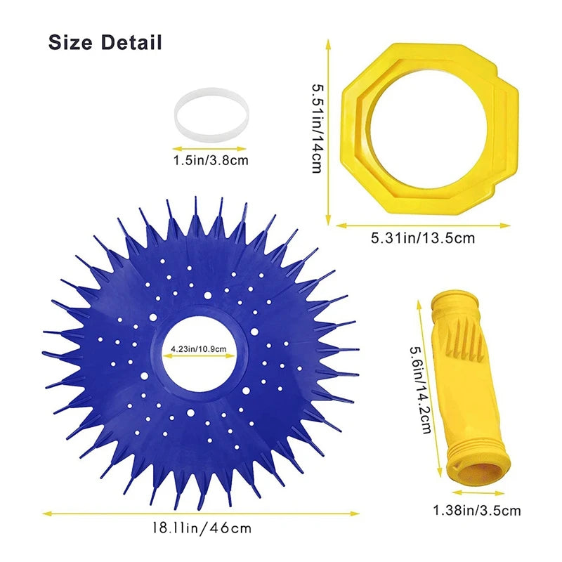 For Zodiac G3 W70329 Finned Seal/Disc/Skirt & W69698 Pool Cleaner Diaphragm & W70327 Foot Pad Pool Cleaner Parts